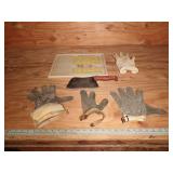 Vintage Oscar Mayer Meat Cleaver, Butcher Gloves