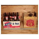 Vintage Beer Bottles & Cardboard Carriers