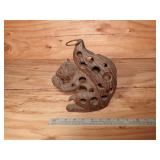 Vintage Cast Iron Squirrel Lantern / Candle Holder