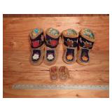2-Pair of Native American Soft-Sole Moccasin Boots