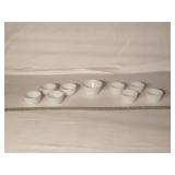 (9) Vintage White Glass Ovenware Dishes