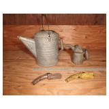 Galvanized Watering Can, Oil Can & Oil Can Spouts