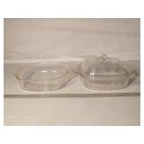 (2) Vintage Fire King Casserole Dishes with Lid