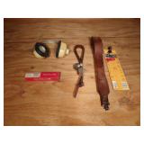 (2) Leather Slings, Ear Muffs& Redfield Mount Base