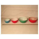 (3) Pyrex Primary Color Nesting Bowls & More