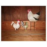 (3) Indoor & Outdoor Chicken Decor