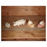 (4) Vintage Porcelain Pig Planters