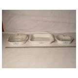 Corningware Blue 'Corn Flower' Casserole Dishes