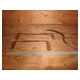 (2) VIntage DR Barton Draw Knives & Hand Sickle