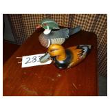 Small painted duck decoys