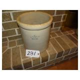 3 gal crock, has some hairline cracks