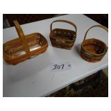 Longaberger 1997 Inaugual, 1987 Mistletoe, 1999-20