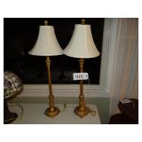 2 'guilded style' matching table lamps