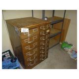 Two metal harware organizer cabinets 42' tall, 29'