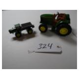 2 Ertl John Deere toy tractors