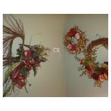 Three wall handing floral arrangements