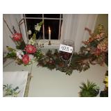 Three assorted table top floral arrangements w/ ca