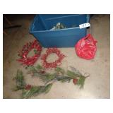 Large tote of asst Christmas dï¿½cor