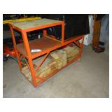 Heavy duty metal step-down work table/cart