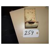 Antique tin matchbox holder
