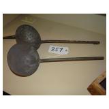 Antique large ladle and strainer