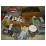 Assorted hardware, mostly nails