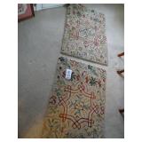 Two matching 2'x3' floor rugs