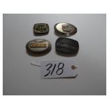 Assorted Gehl (3) and Kubota (1) belt buckles