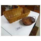 Two unmarked baskets