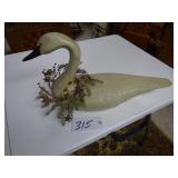 Large swan figurine, maybe wood