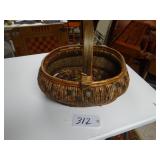 Large woven gathering basket