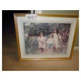 Wall print - Girls in Garden