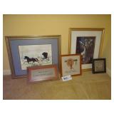 Assorted wall pictures