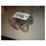 Four Penn State glass tumblers