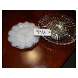 Two divided glass plates