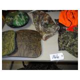 Asst camo items, thermal seats, head covering, umb
