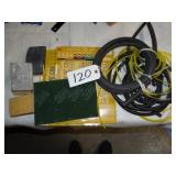 Assorted sandpaper, sanding blocks, small rubber a