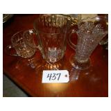 3 glass pitchers for water, gravy, flowers