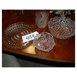 Glass tray, bowl, footed dish