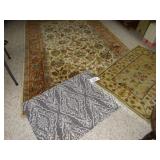 Assorted area rugs (large one is 104x66 and has a