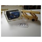 Ertl 1917 Model T bank (Agway) and wooden car haul