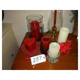 Assorted Christmas candles