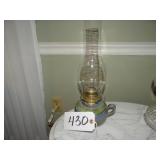 Kerosene finger lamp, pottery base