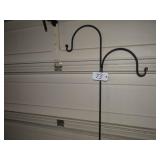 Iron double shepherds hook 5' tall