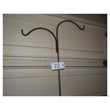 Iron double shepherds hook 6' tall