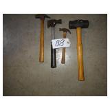 Small sledge and asst hammers