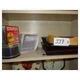 Assorted blank CD's, cases, and desk organizers