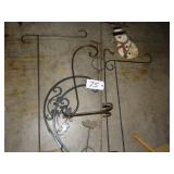 Assorted small garden flag holders