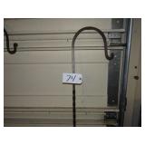 Single iron shepherds hook (square bar w/ twist)