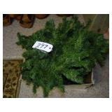 Box of assorted green garland